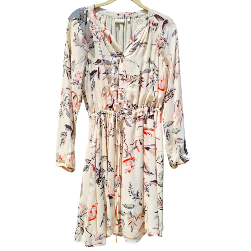 Spartina 449 Cream Floral Dress Like New Condition. Great SeasonTransition Dress